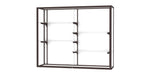 Ghent Champion 60"W x 48"H x 16"D Wall Case, White Back w/ Dk. Bronze Finish