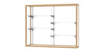 Ghent Champion 60"W x 48"H x 16"D Wall Case, White Back, Champagne Finish