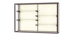 Ghent Champion 72"W x 48"H x 16"D Wall Case, Plaque Back w/ Dk. Bronze Finish