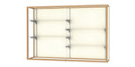 Ghent Champion 72"W x 48"H x 16"D Wall Case, Plaque Back, Champagne Finish