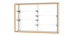 Ghent Champion 72"W x 48"H x 16"D Wall Case, White Back, Champagne Finish