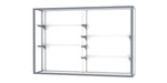 Ghent Champion 72"W x 48"H x 16"D Wall Case, White Back w/ Satin Finish
