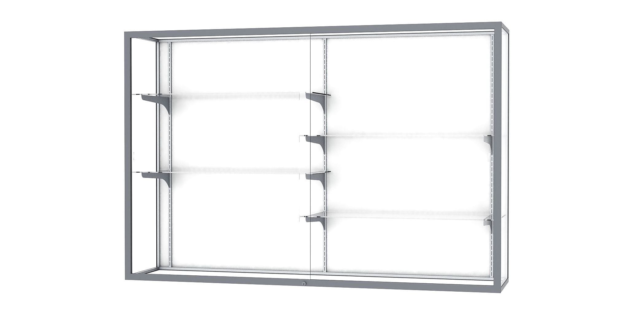 Ghent Champion 72"W x 48"H x 16"D Wall Case, White Back w/ Satin Finish