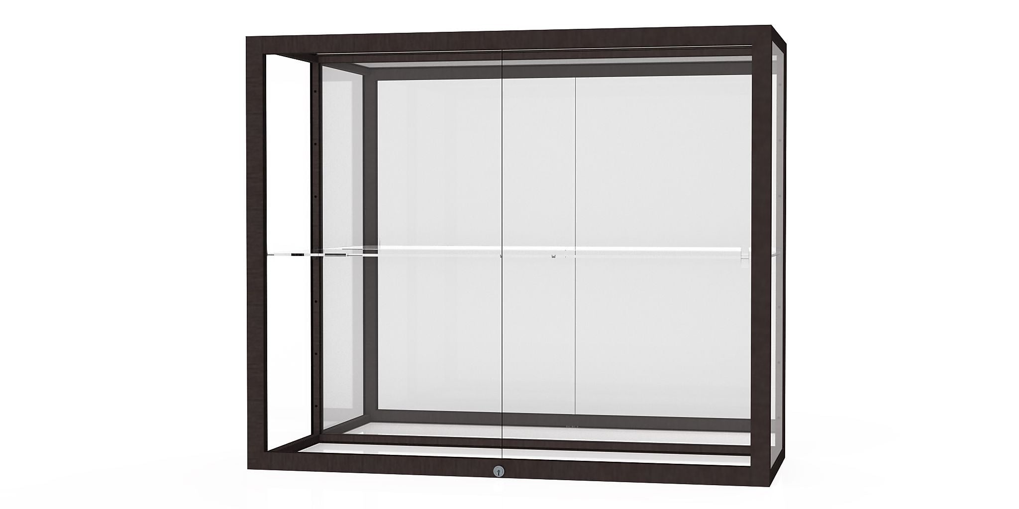 Ghent Champion 36"W x 30"H x 14"D Wall Case, Mirror Back, Dk. Bronze Finish