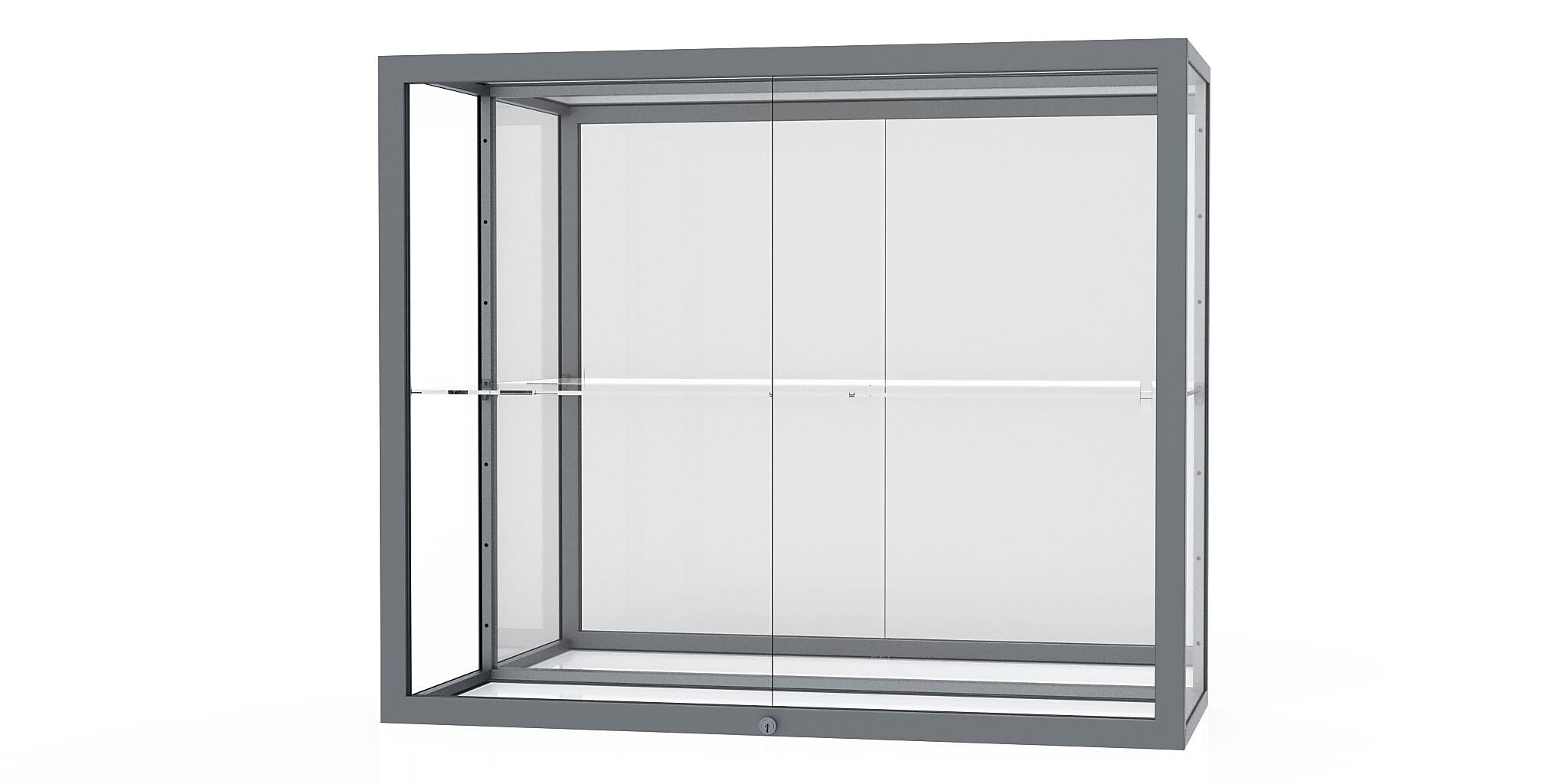 Ghent Champion 36"W x 30"H x 14"D Wall Case, Mirror Back, Satin Finish