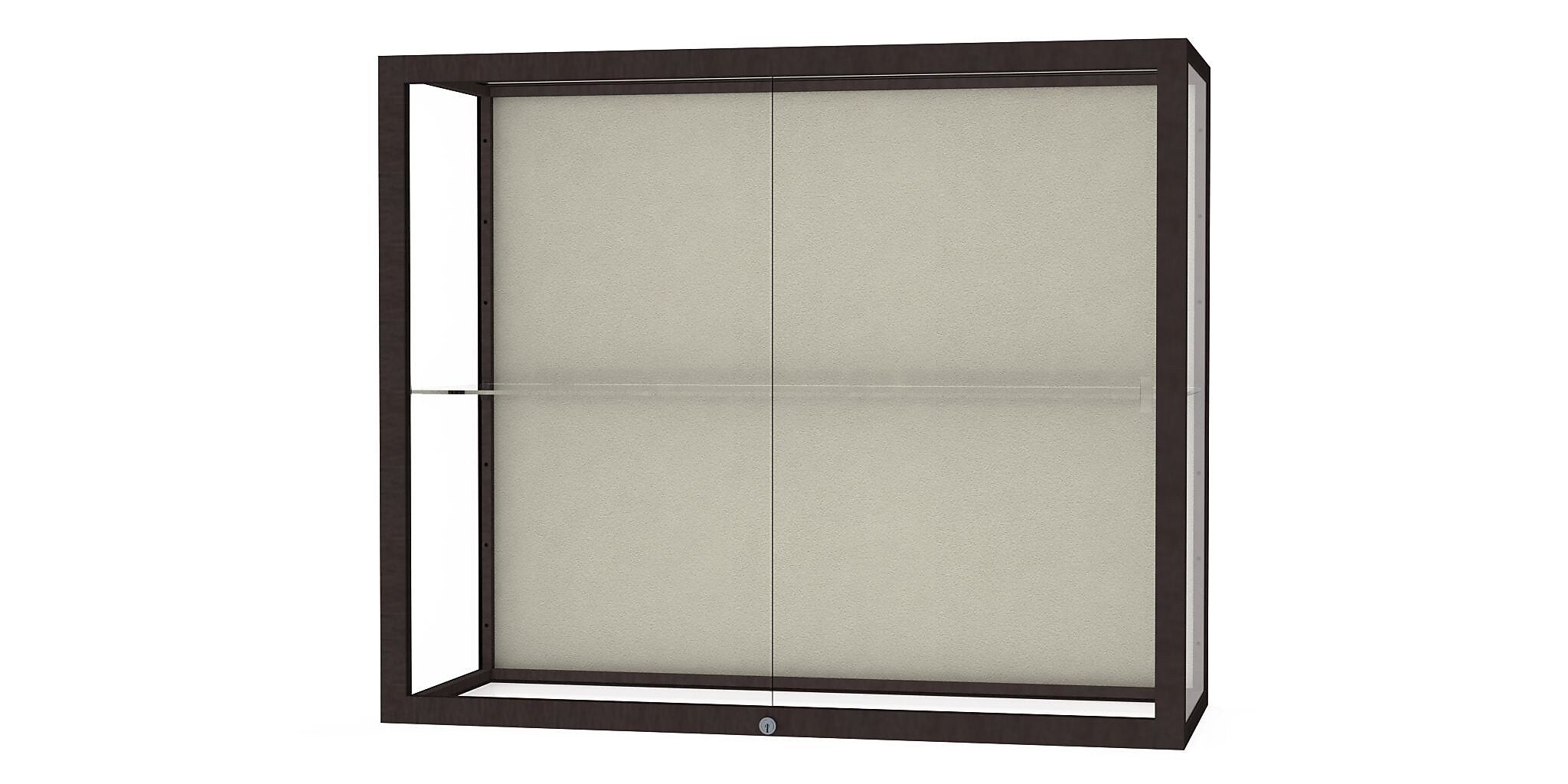 Ghent Champion 36"W x 30"H x 14"D Wall Case, Plaque Back, Dk. Bronze Finish