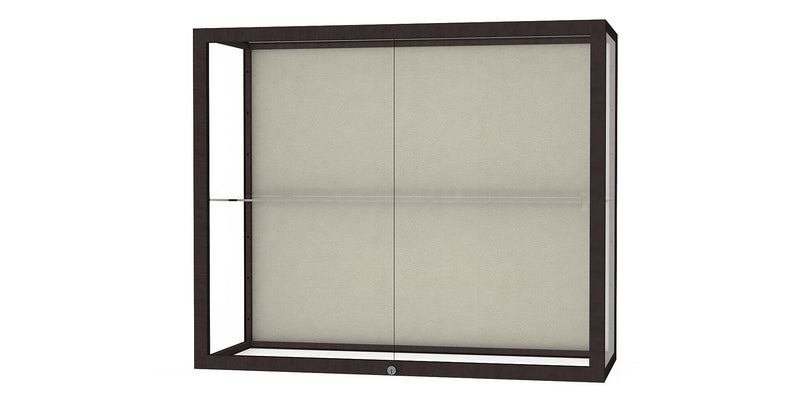 Ghent Champion 36"W x 30"H x 14"D Wall Case, Plaque Back, Dk. Bronze Finish