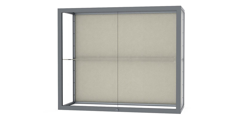 Ghent Champion 36"W x 30"H x 14"D Wall Case, Plaque Back, Satin Finish