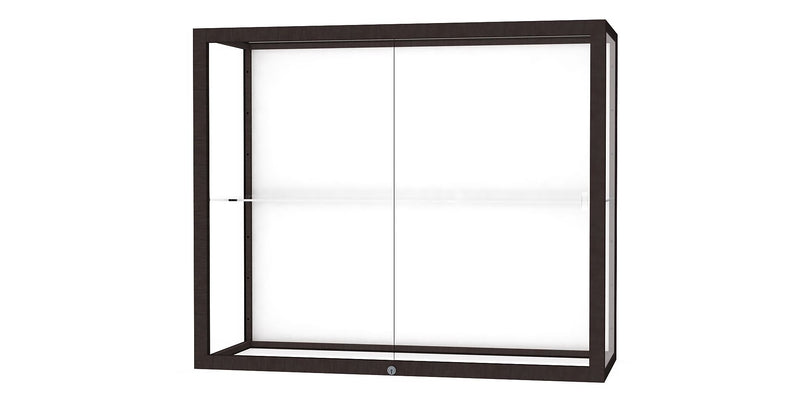 Ghent Champion 36"W x 30"H x 14"D Wall Case, White Back, Dk. Bronze Finish