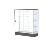 Ghent Colossus 60"W x 66"H x 20"D Floor Case, White Back, Dk. Bronze Finish