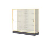 Ghent Colossus 72"W x 66"H x 20"D Floor Case, Plaque Back, Champagne Finish