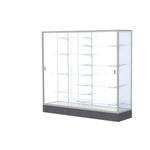 Ghent Colossus 72"W x 66"H x 20"D Floor Case, White Back, Satin Finish