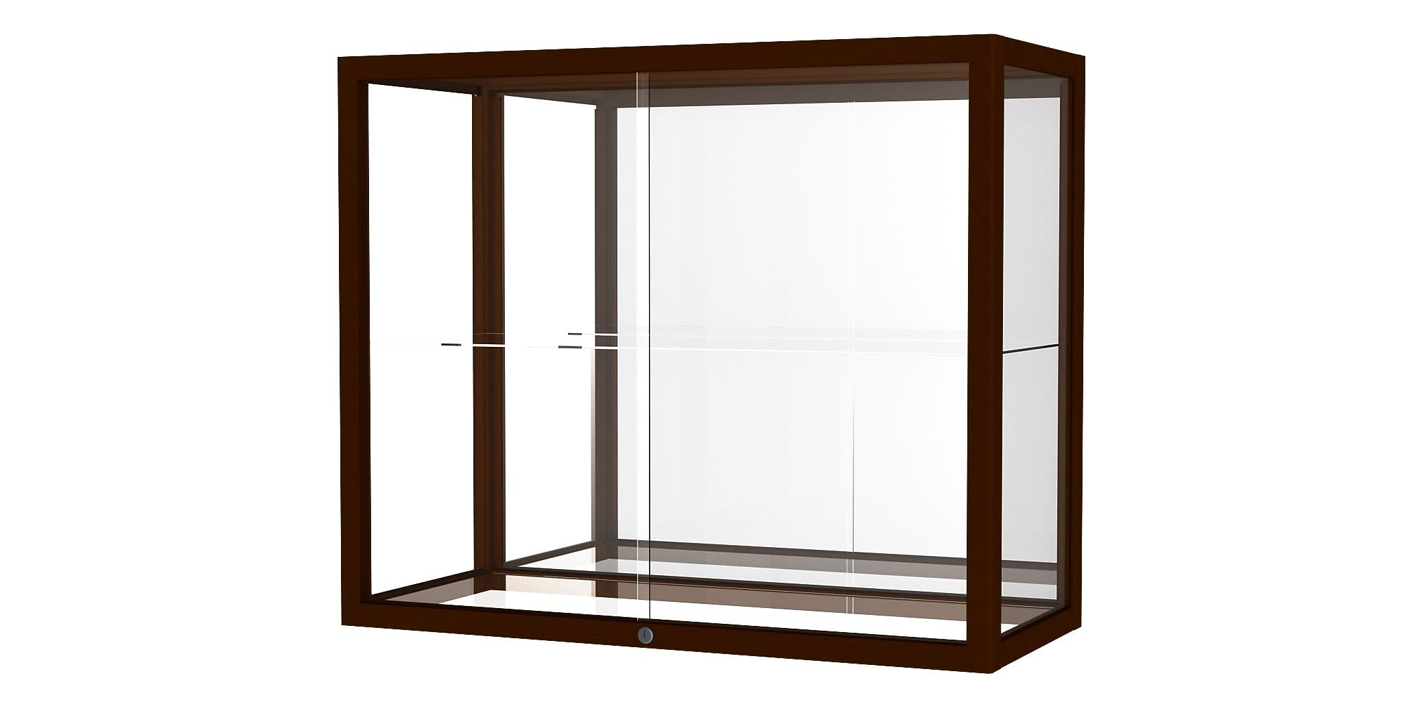 Ghent Heirloom 36"W x 30"H x 14"D Wall or Top Case, Mirror Back, Cordovan Finish