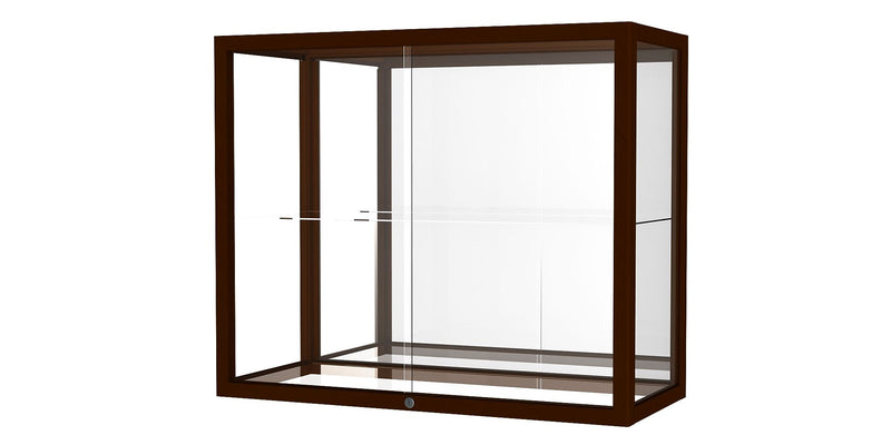 Ghent Heirloom 36"W x 30"H x 14"D Wall or Top Case, Mirror Back, Cordovan Finish