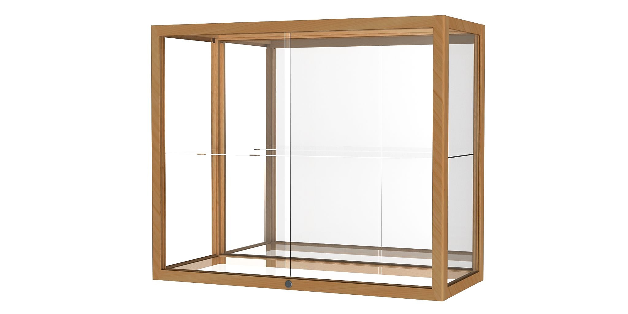 Ghent Heirloom 36"W x 30"H x 14"D Wall or Top Case, Mirror Back, Honey Maple Finish