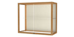 Ghent Heirloom 36"W x 30"H x 14"D Wall or Top Case, Plaque Back, Honey Maple Finish