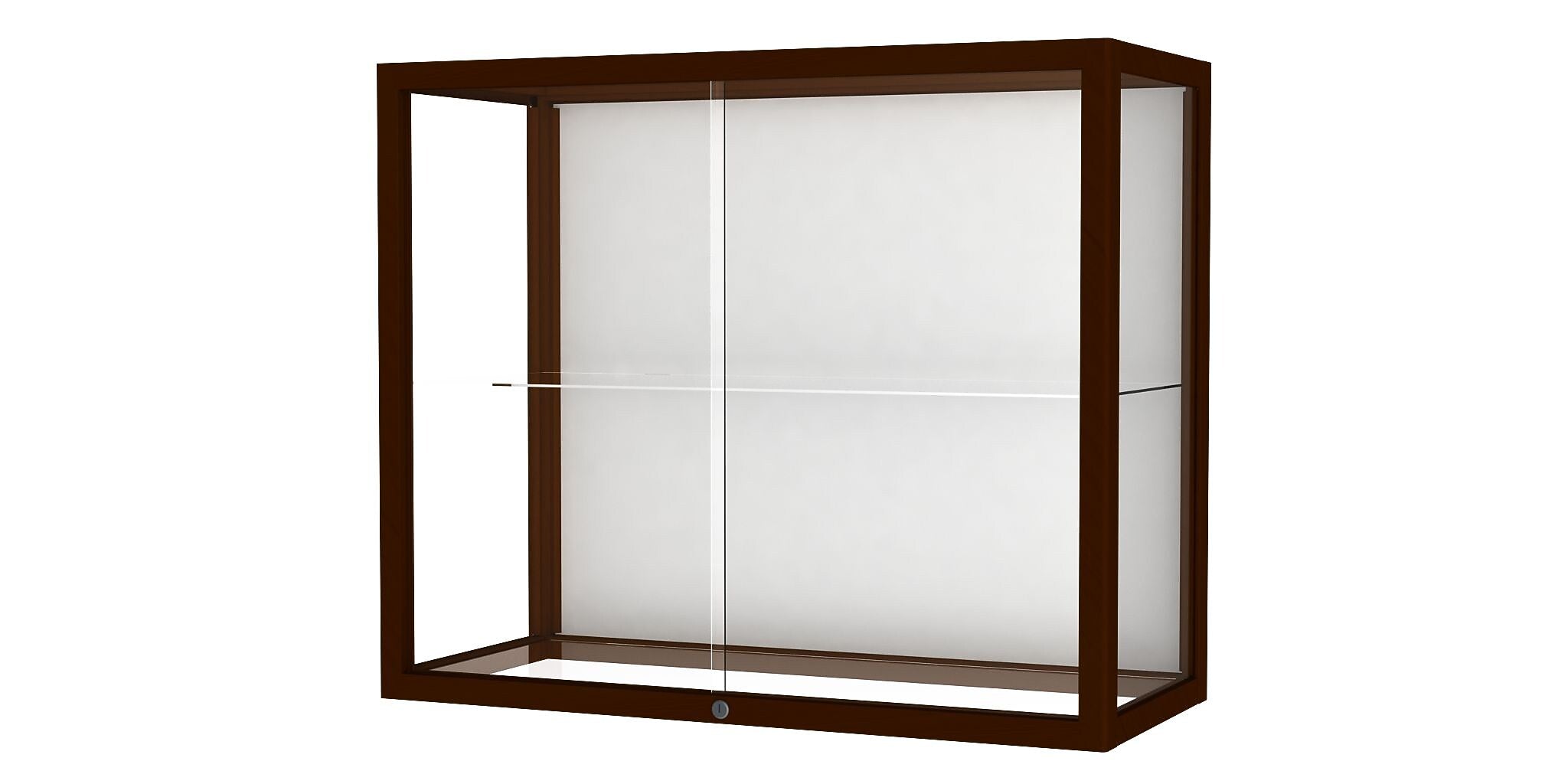 Ghent Heirloom 36"W x 30"H x 14"D Wall or Top Case, White Back, Cordovan Finish