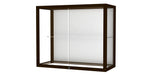 Ghent Heirloom 36"W x 30"H x 14"D Wall or Top Case, White Back, Danish Walnut Finish
