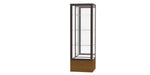 Ghent Keepsake 24"W x 72"H x 24"D Floor Case, Mirror Back, Dk. Bronze Finish, Lt. Oak Vinyl Base
