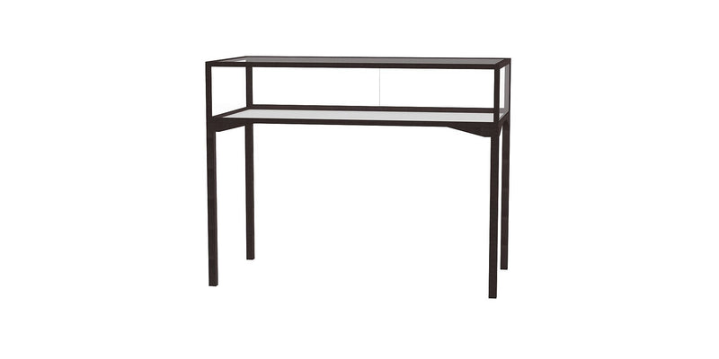 Ghent Keepsake 48"W x 10"H x 24"D Table Top Four Leg Case, Sliding Door, Dk. Bronze Finish