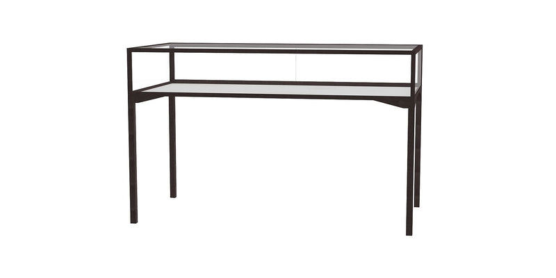 Ghent Keepsake 60"W x 10"H x 30"D Table Top Four Leg Case, Sliding Door, Dk. Bronze Finish