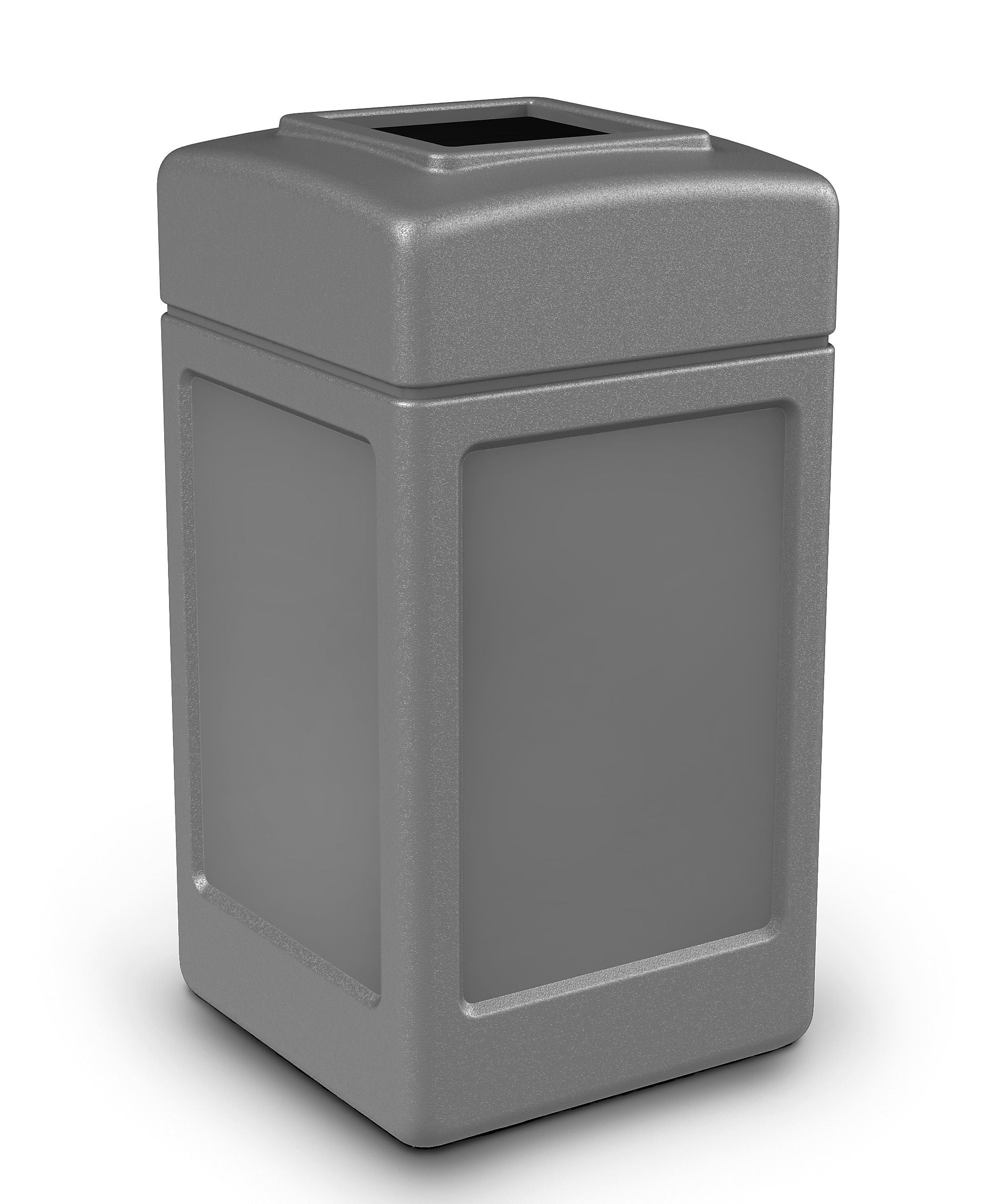 Commercial Zone Products® PolyTec Series 42gal Square Trash Can, Gray (732103)