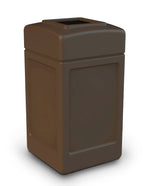 Commercial Zone Products® PolyTec Series 42gal Square Trash Can, Brown (732137)
