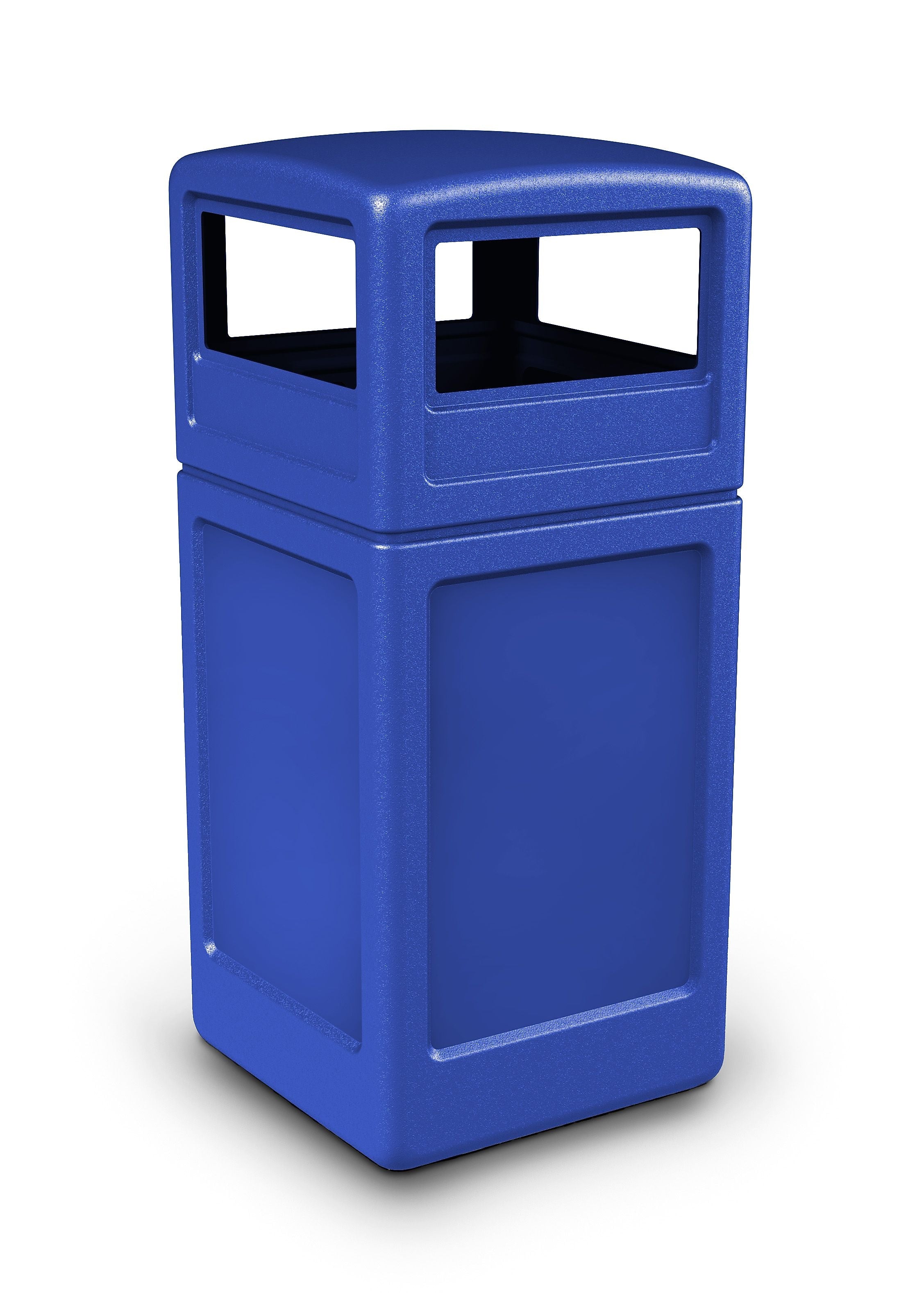 Commercial Zone Products® PolyTec Series 42gal Square Trash Can with Dome Lid, Blue (73290499)
