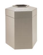 Commercial Zone Products® PolyTec Series 45gal Hex Waste Container, Beige (737202)