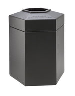 Commercial Zone Products PolyTec Series Hexagon Trash Can, Charcoal, 45 Gal. (737224)