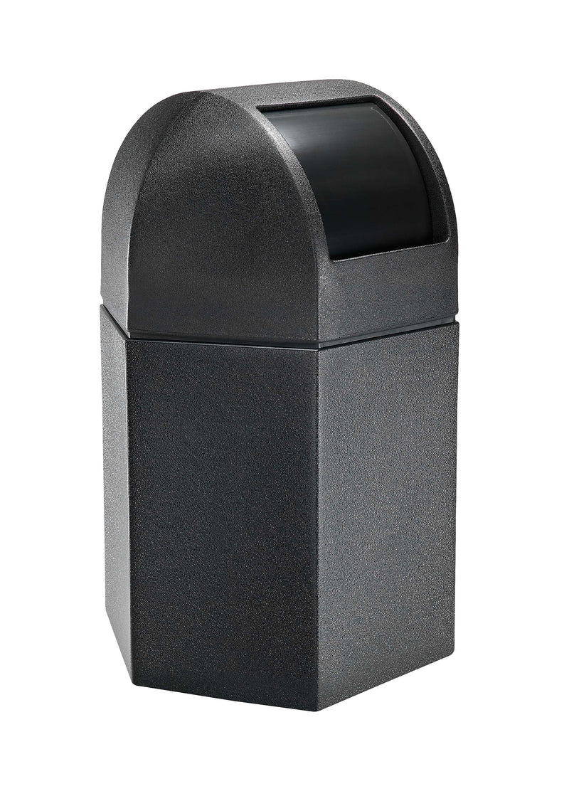 Commercial Zone Products® PolyTec Series 45-Gallon Hex Trash Can with Dome Lid, Black (73790199)