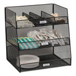 Safco Onyx Hospitality Break Room Organizer, 3-Tier, Black (3293BL)