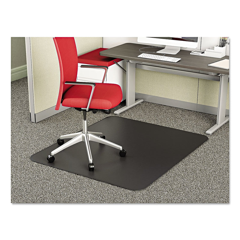Deflect-O SuperMat Carpet Chair Mat, 36" x 48'', Medium-Pile, Black (DEFCM14142BLK)