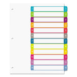Avery Ready Index Table Of Contents Dividers, Multicolor Tabs, 1-12, Letter