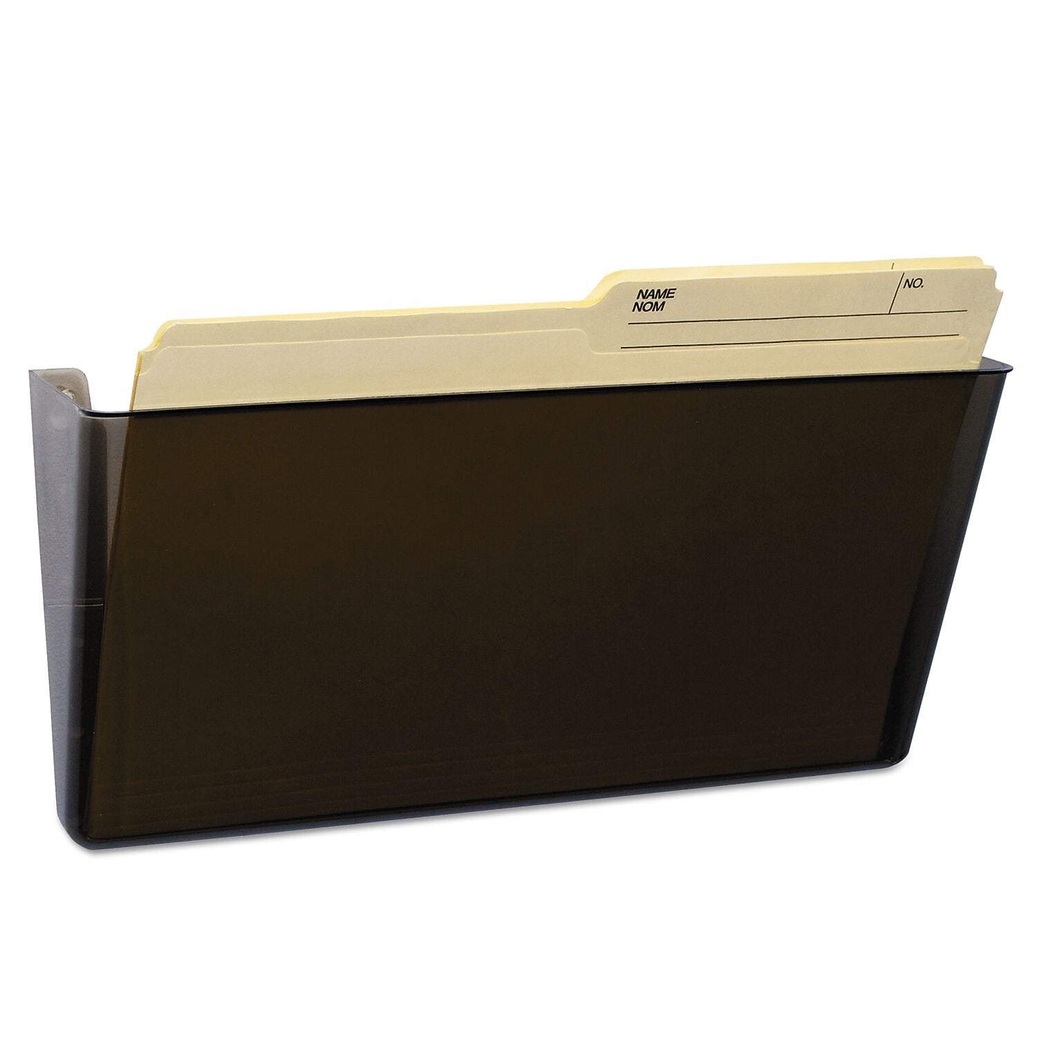 Storex Wall File, Letter, 13 x 7, Single Pocket, Smoke