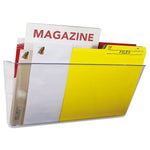 Storex Wall File, Legal, 16 x 7, Single Pocket, Clear