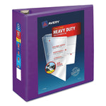 Avery Heavy-Duty View Binder W/locking Ezd Rings, 4" Cap, Purple