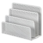 Artistic Urban Collection Punched Metal Letter Sorter, 6 1/2 x 3 1/4 x 5 1/2, White