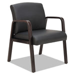 Alera Reception Lounge Series Leather Guest Chair, Espresso/Black (ALERL4319E)