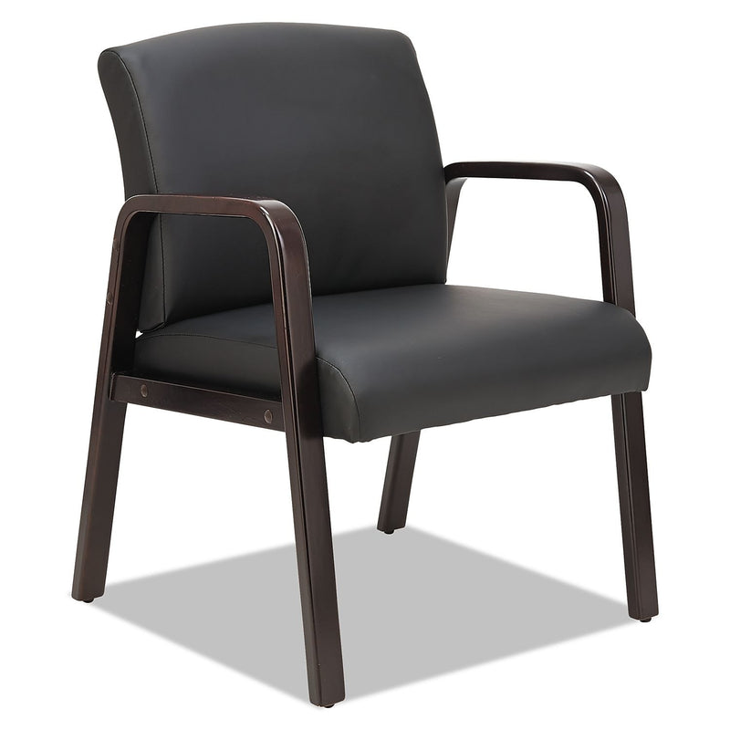 Alera Reception Lounge Series Leather Guest Chair, Espresso/Black (ALERL4319E)