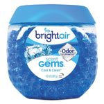 Bright Air Scent Gems Odor Eliminator, Cool & Clean, Blue, 10 Oz, 6/CT (BRI900228CT)
