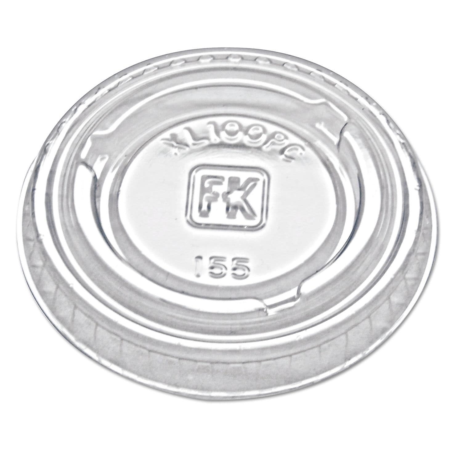 Fabri-Kal Portion Cup Lids, Fit 0.75-1 Oz Portion Cups, Clear, 20/carton (FABXL100PC)