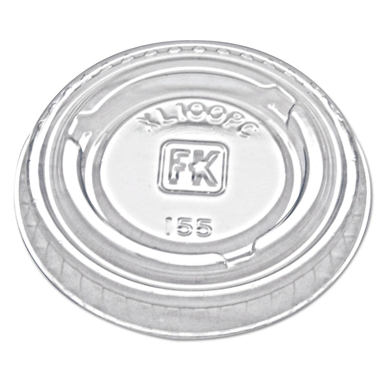 Fabri-Kal Portion Cup Lids, Fit 0.75-1 Oz Portion Cups, Clear, 20/carton (FABXL100PC)