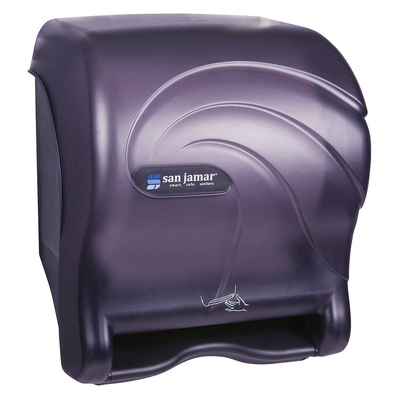 San Jamar Oceans Smart Essence Electronic Towel Dispenser, 14.4"H x 11.8"W x 9.1"D, Black, Plastic