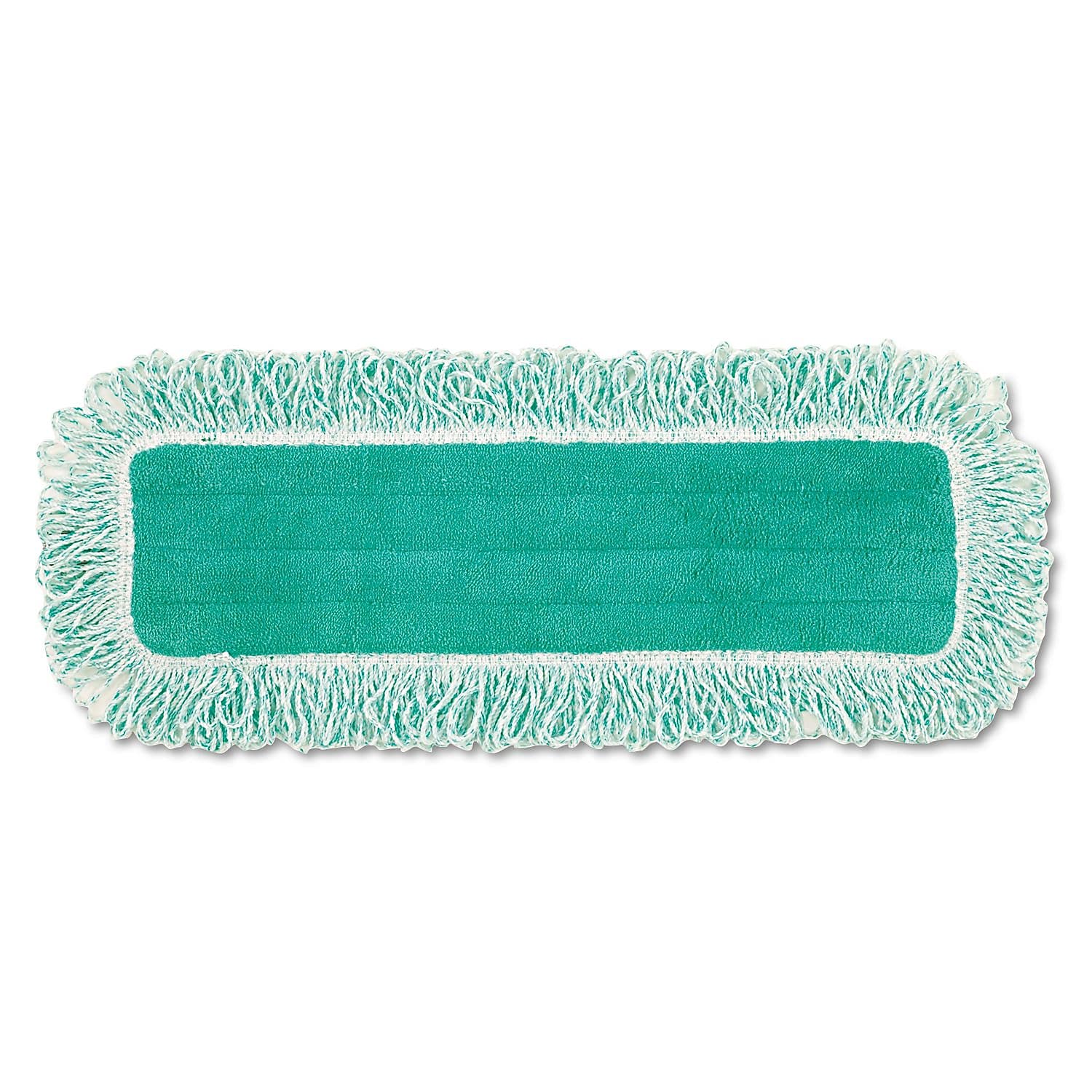 Rubbermaid Commercial Dust Pad W/fringe, Microfiber, 18" Long, Green, 6/carton