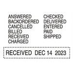 U.S. Stamp & Sign Rubber Date Stamp, 4 Bands, 10 Years, Type Size 1 1/2