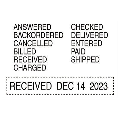 U.S. Stamp & Sign Rubber Date Stamp, 4 Bands, 10 Years, Type Size 1 1/2