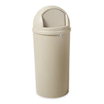 Rubbermaid Marshal Dome Top Plastic Trash Can, 15 gal. (FG816088BEIG)