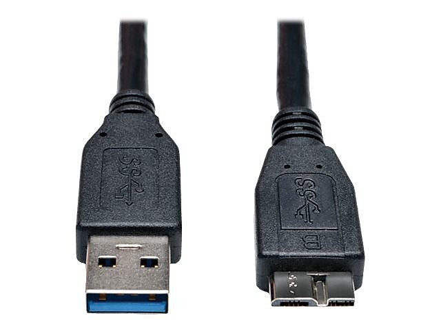 Tripp Lite 6' Type-A USB/Type-B Micro USB Male/Male SuperSpeed Data Transfer Cable, Black  (U326-006-BK)