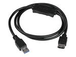 StarTech 3' eSATA/Type-A USB Female/Male Adapter Cable, Black (USB3S2ESATA3)